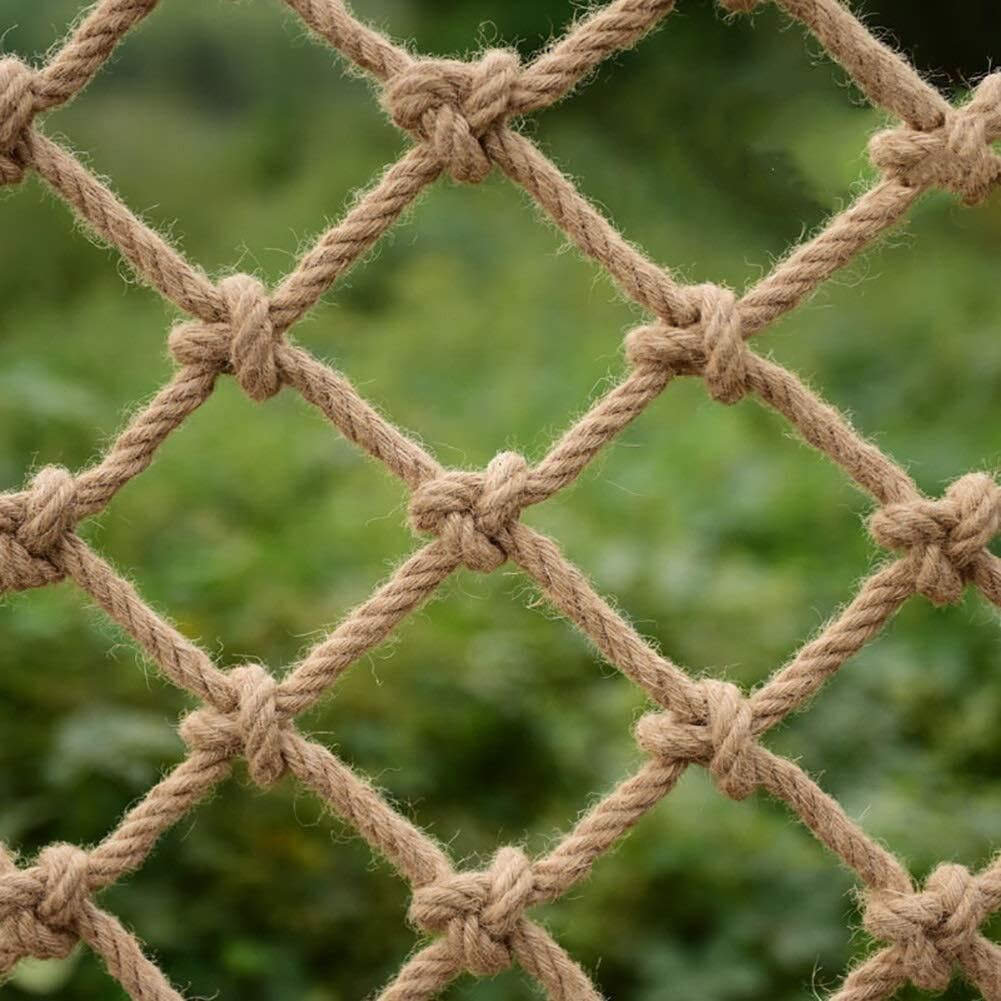 Generico Rete da Arrampicata in Iuta per Esterni per Bambini e Adulti - Casetta sull'albero in Giardino, Altalena, Scivolo, Protezione anticaduta, Dimensioni Personalizzate, capacità di carico 700 kg