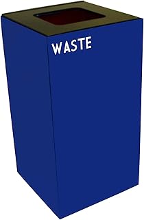 Ergode Recycling Containers | 28GC03-BL-VV | Space Efficient | Durable Steel | Customizable Sizes, Colors, Lid Options