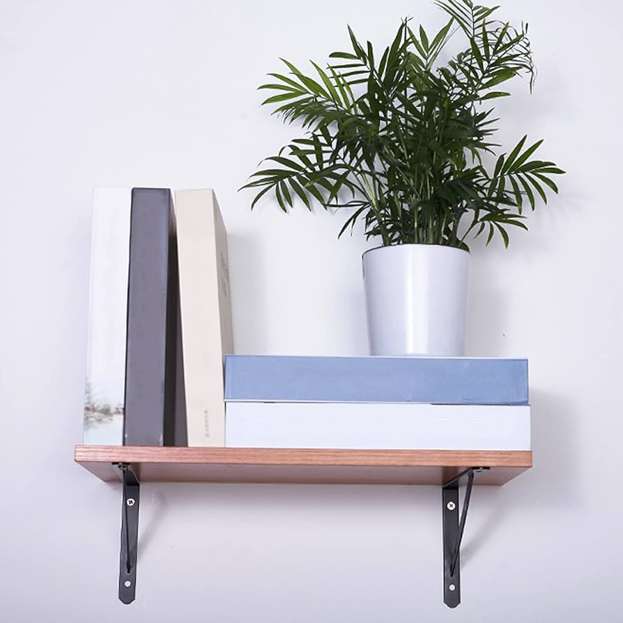 Amazon.co.jp: 三角ブラケット30cm、L字型の棚受け金具、黒2個 金属鉄