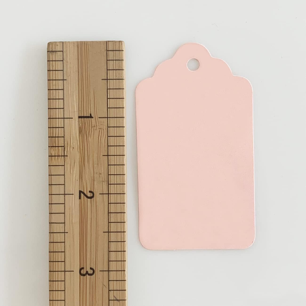 500pcs Pink Paper Hang Gift Tags, Blank Marking Tags with String for Baby Shower Favors,Valentine's Day, Mother's Day and Craft Homemade Gifts