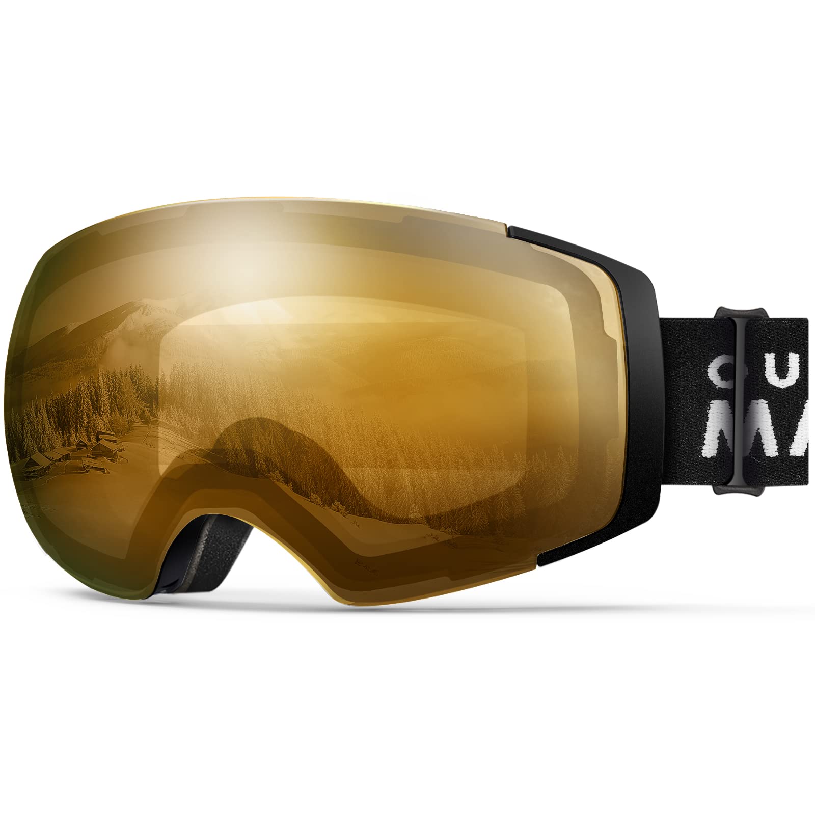 OutdoorMaster Ski Goggles PRO, OTG Snow Goggles with Interchangeable Lens