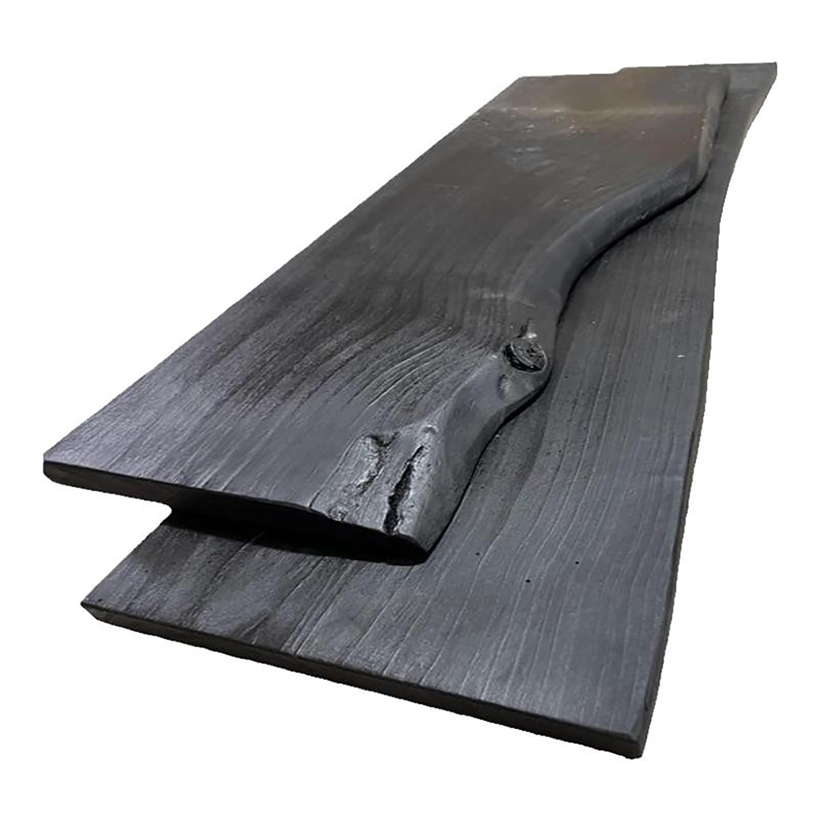 Étagère de pin carbonisé noir pour sublimer votre salon chaleureux