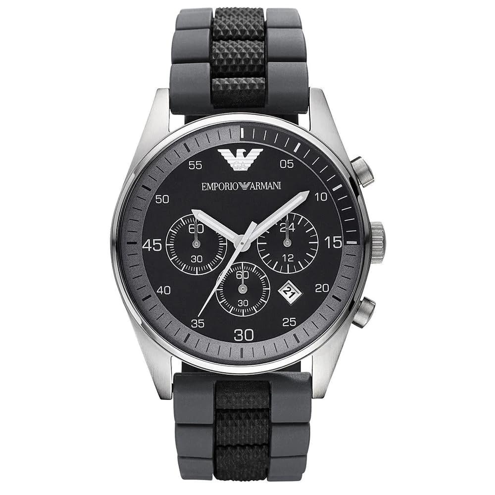 Emporio Armani Men's AR5866 Black Chronograph Dial Watch : Armani:  Amazon.in: Fashion