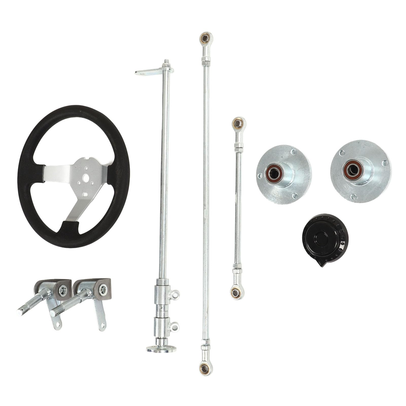 Professionelles Go-Kart-Lenkrad-Set, 300 Mm, Enge Gelenke, Empfindliche Lenkung für 100, 125, 140, 150, Go-Kart, Quad, Metall