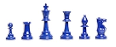 Wholesale Chess Staunton Colored Chess Pieces (Blue)