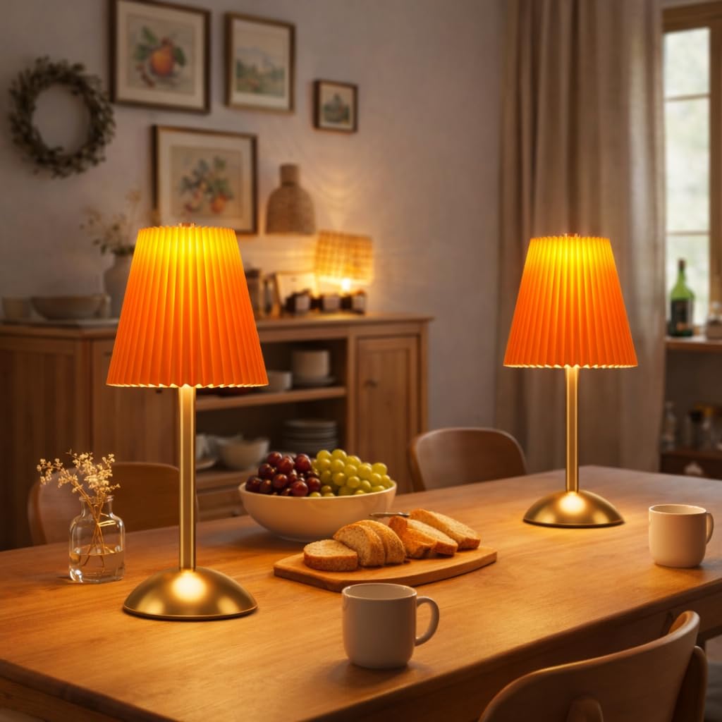 Tischlampe Kabellos Tischleuchte Akku Nachttischlampe 2er Set Touch Dimmbar