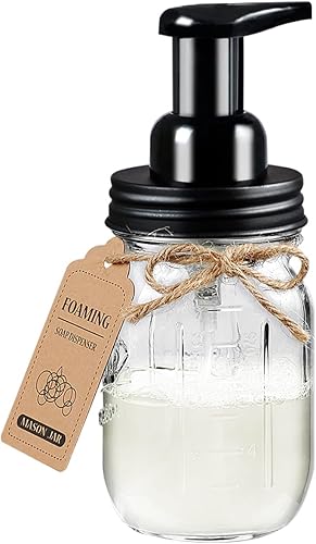 Amolliar - Dispensador de jabón de espuma en frasco de vidrio