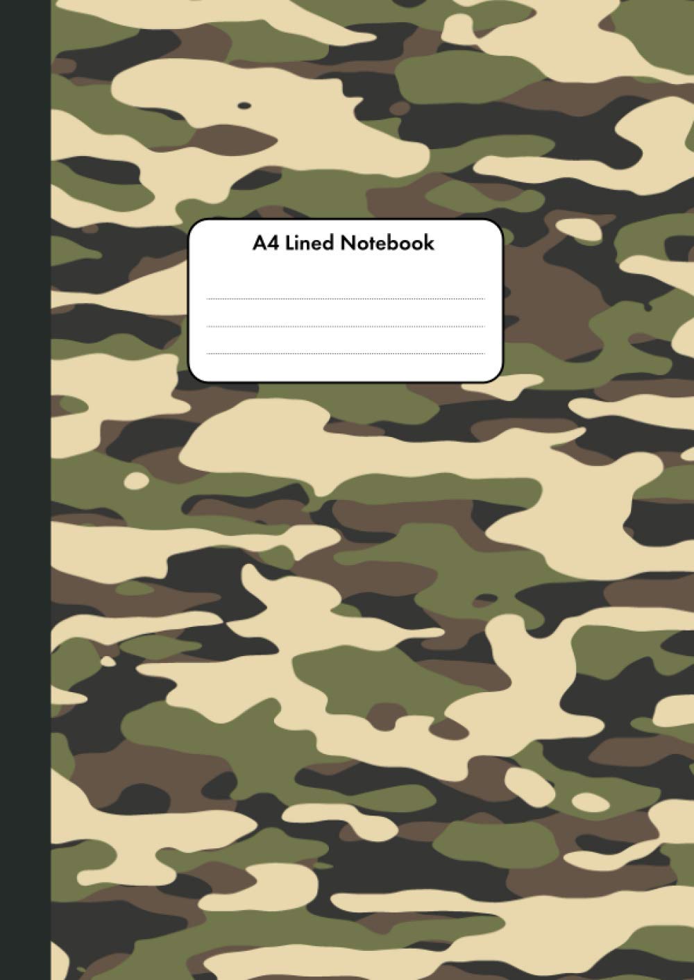 A4 Lined Notebook For Kids: Camouflage Cover Design