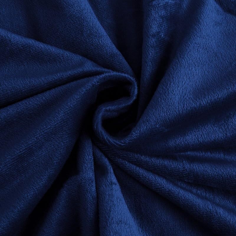 Luowei Lenzuolo con angoli elasticizzati, 90 x 200 cm, colore blu scuro, in velluto, extra caldo