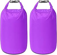 Vista 18 de Juego de bolsas secas, impermeables, pequeñas y ligeras, para tabla de remo, kayak, pesca, campamento (azul, 2 L + 5 + 10 L)