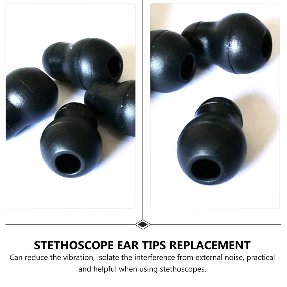ULTECHNOVO 36pcs Silicone Stethoscope Ear Tips Replacement Soft-Sealing Earbuds for Comfortable Use Hospitals and Clinics Compatible Ear Hangers