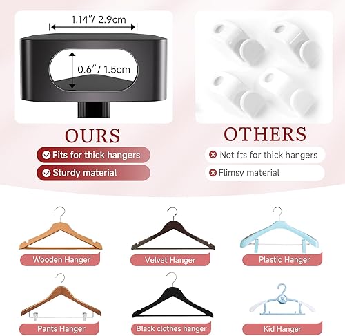 Miniatura 5 de 30 perchas que ahorran espacio, ahorran espacio en forma de oso con triángulos para perchas, colgador de ropa de plástico para organizador y