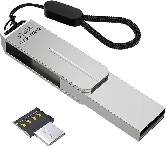 512GB USB Flash Drive with Type-C Port - High Speed USB Drive, Ultra Large Data Storage USB Memory Stick, Waterproof Jump Drive Pen Drive for Android Smartphones Computer | Portable Thumb Drive