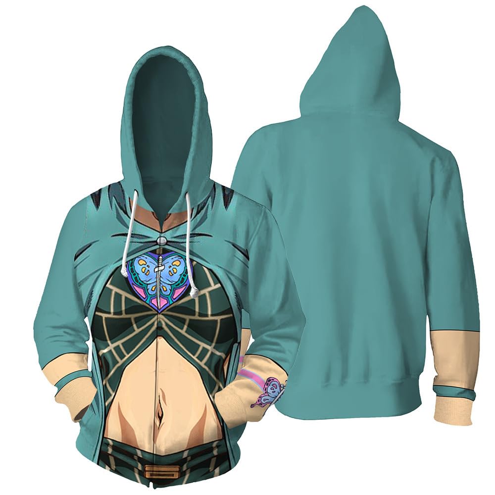 Amazon.co.jp: ジョジョの奇妙な冒険 パーカー 長袖 空條承太郎 空條徐