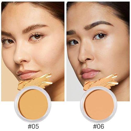 Miniatura 2 de Kaely 2 piezas de abrillantador para debajo de los ojos, ocultar iluminar ojeras, kit de paleta de corrector de cobertura completa, juego de brochas