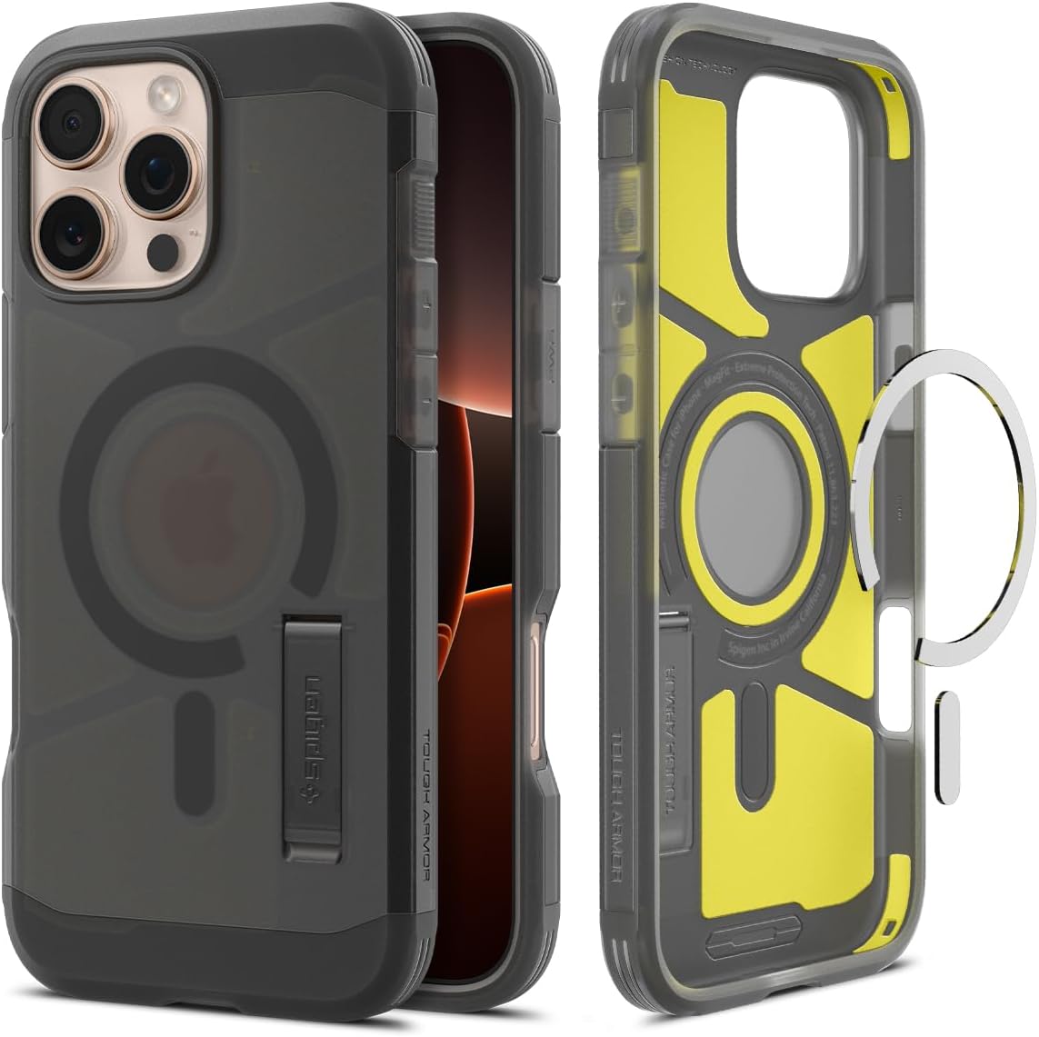 Spigen Tough Armor MagFit AI designed for iPhone 16 Pro Max case cover (2024) MagSafe compatible - Frost Black