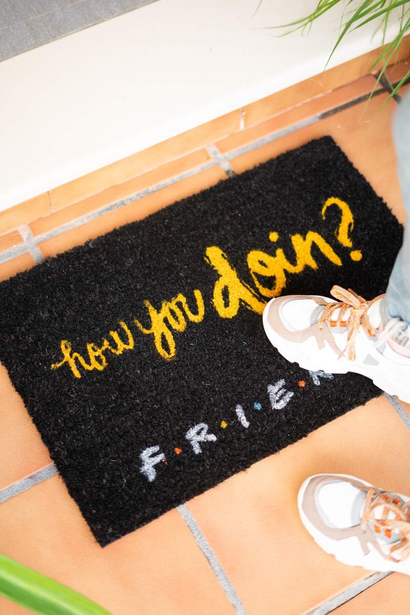 Grupo Erik Friends How You Doin´? Door Mat | 15.7 x 23.6 inches - 40 x 60 cm | Coconut Coir | Eco Friendly 100% | Indoor Door Mat & Outdoor Door Mat | Friends Gifts