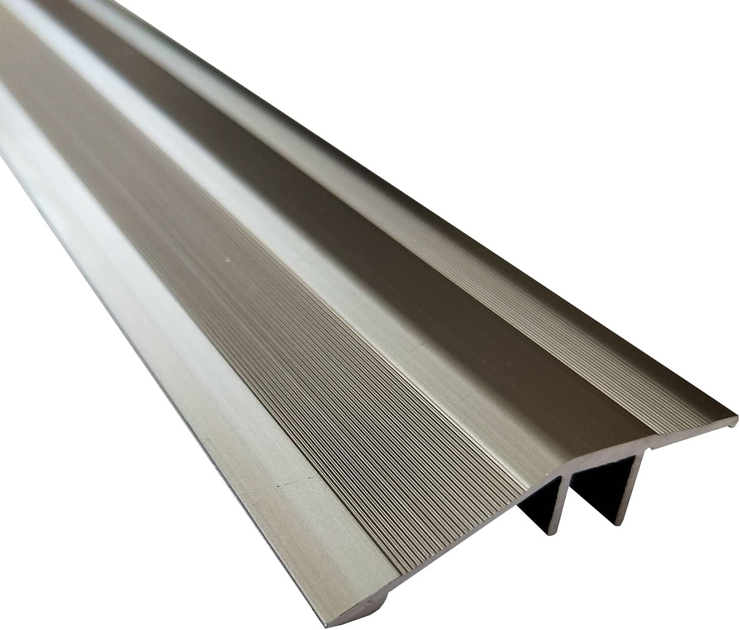 Doorway Uneven Floor Transition Strip, Wood to Tile Transition Strips for Uneven Floors,Door Carpet Aluminum Threshold Strip,Cuttable and Easy to Install (Color : Gold)