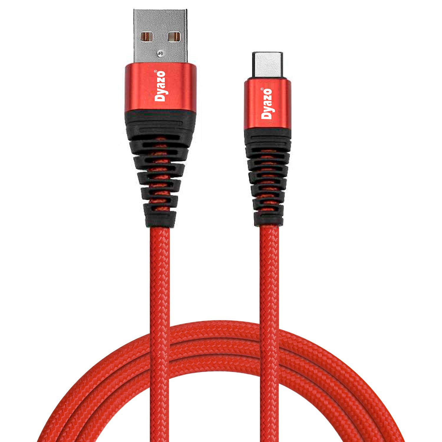 Dyazo Nylon Braided Type C Cable Data Sync Fast Charging Cord With Flexi Head Technology Compatible With Samsung Galaxy S10 Note 10 S9 S8 Pixel 3 Xl Google Pixel And More (Red, 1 Meter, 5.0 Ampere) (B08HWHC89K) Amazon Price History, Amazon Price Tracker