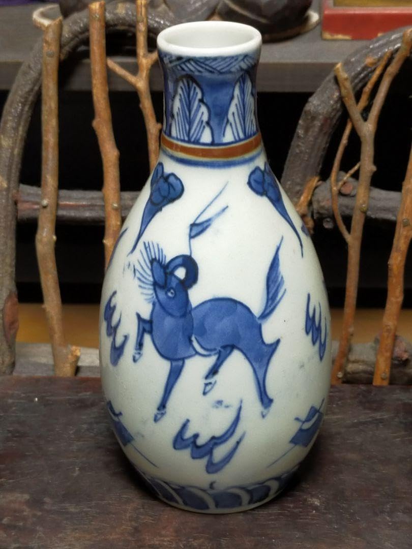 Amazon.co.jp: 渋草焼 徳利 麒麟 花器 花瓶 一輪挿し 骨董品 : ホーム