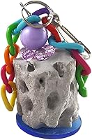 Vista 9 de Bird Creative Foraging System Wheel + Bird Calcio pico de molienda masticar golosinas juguete para loro, periquito, cacatúa, conure