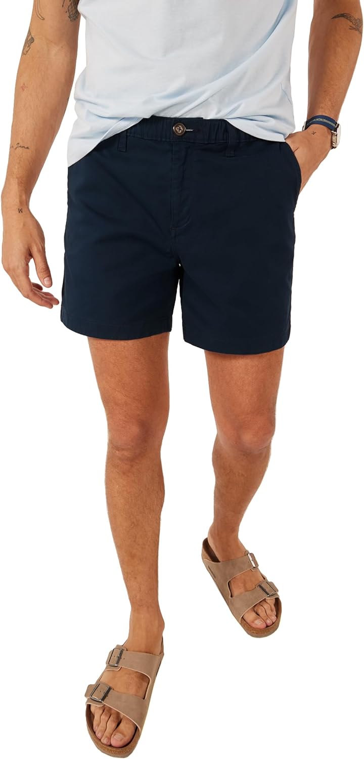 Chubbies Chino Shorts Men 5.5 Inch - Mens Shorts Casual with Elastic Waistband, Side and Back Pockets, Stretch Cotton Blend