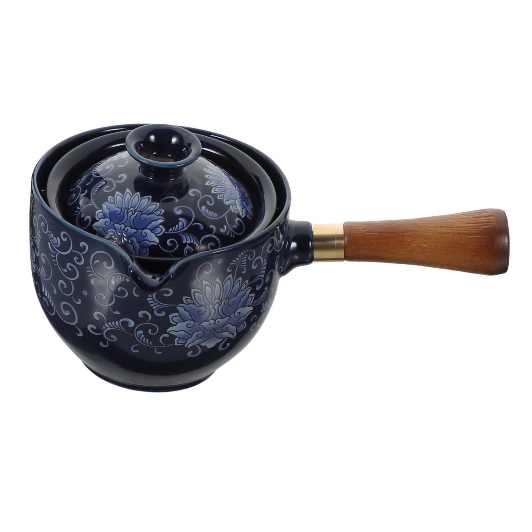 Teekanne mit drehbarem Seitengriff, Kung-Fu-Teetasse, Kyusu-Teekanne, Schokoladenwärmer, Cezve-Kaffeekanne, drehbare Teekanne, chinesische Teekanne, dekorative Teekanne, Reise-Keramik-Werkzeug, Hol