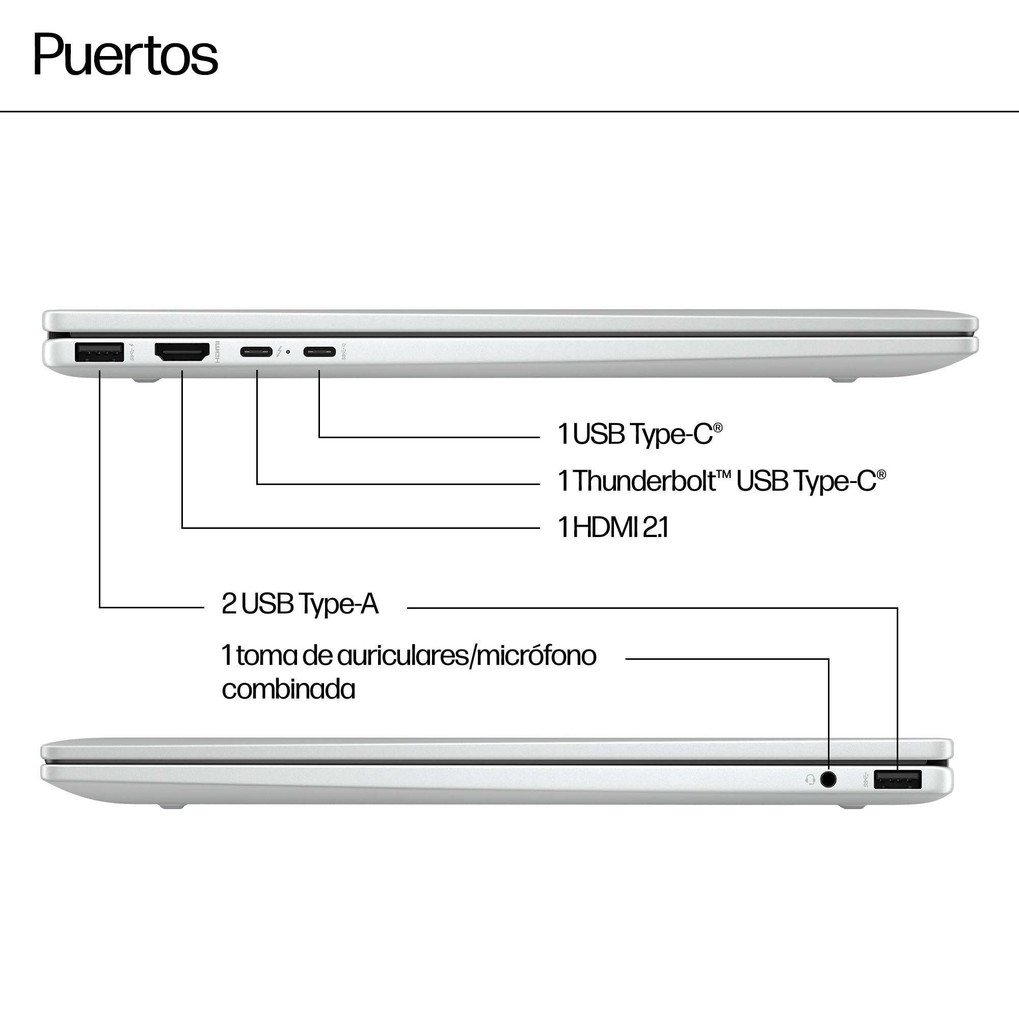 HP Envy x360 16-ac0011ns- Ordenador portátil Convertible de 16" OLED 2.8K multitáctil (Intel EVO Core Ultra 7, 32GB RAM, 1TB SSD, Intel Graphics, Windows 11) Plata - Teclado QWERTY Español