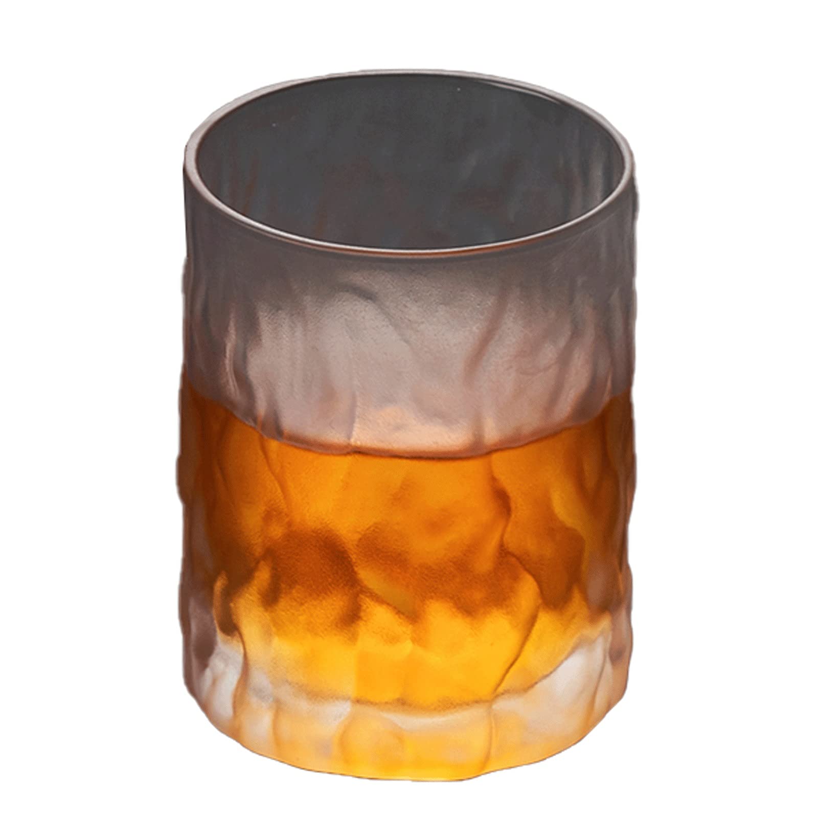 Szklanki do wody Młotkowany szklany kubek do whisky 2-częściowy zestaw 10 uncji szkła bezołowiowego Zachodnie szkło do wina Domowe szkło do piwa lodowcowego Zestaw szklanek do napojów Szklane kubki