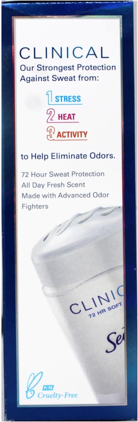 Secret Clinical Strength Soft Solid Sensitive Unscented Deodorant, 1.6 oz (Pack of 3)