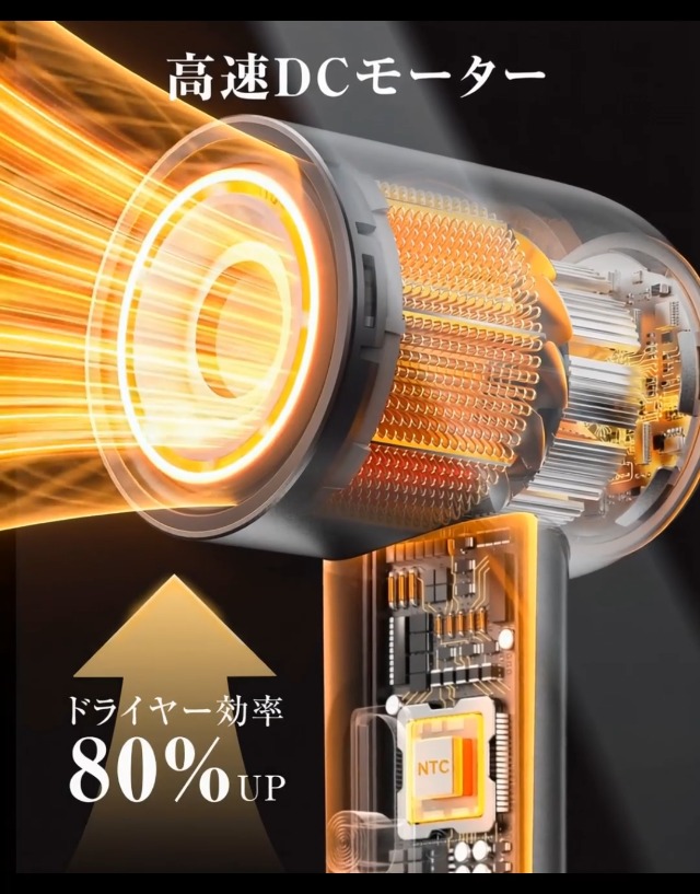 Amazon.co.jp: ドライヤー 大風量 速乾 高風速70m/s ヘアドライヤー 11