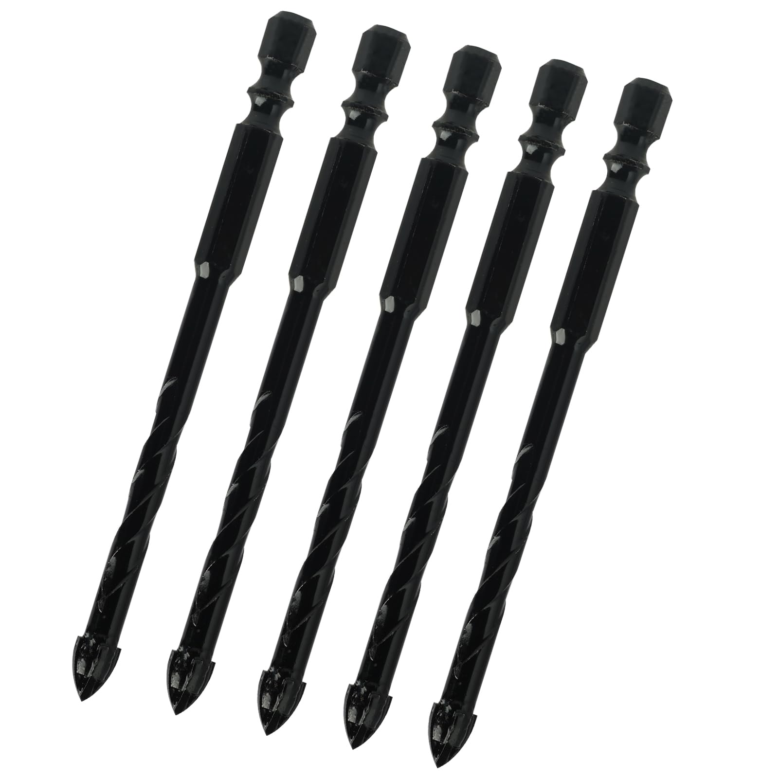 5 Piezas 8mm Taladro de Acero de Tungsteno, Brocas de para Azulejos y Vidrio, Brocas Profesionales de para Cerámica, Mampostería, Plástico, Madera, y Metales Blandos (8mm)