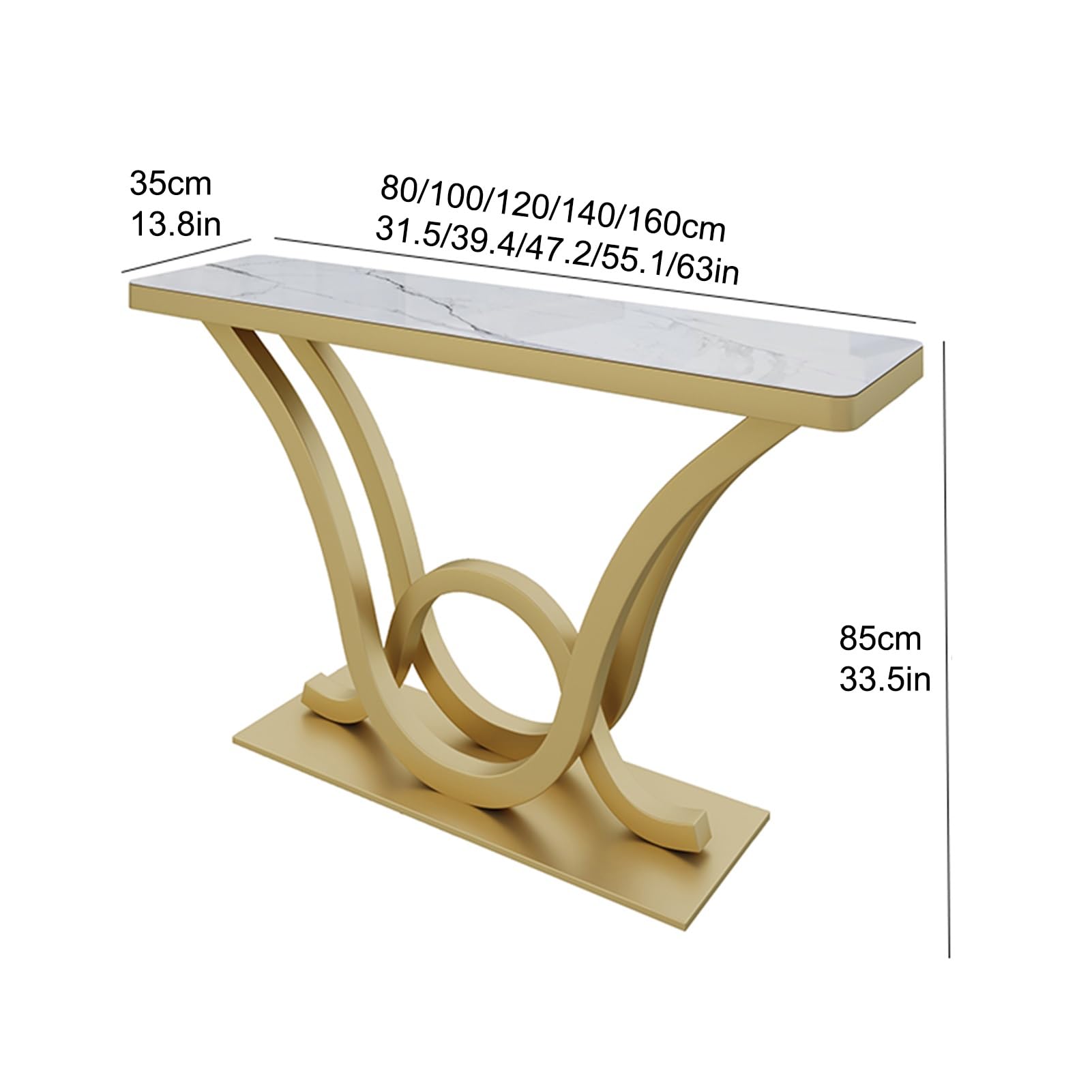 Generico Consolle da Ingresso Moderna - Elegante Mobile da Ingresso per Soggiorno, Ufficio e Divano - Perfetto per Decorazione e organizzazione