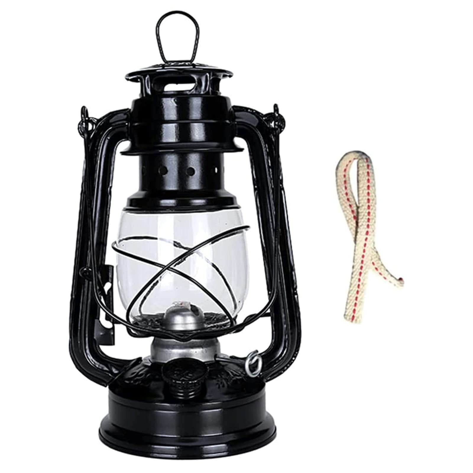 Kerosene Lamps, Hanging Hurricane Lamp Tabletop Decor Home Emergency Lighting Patio Decoration(Black)