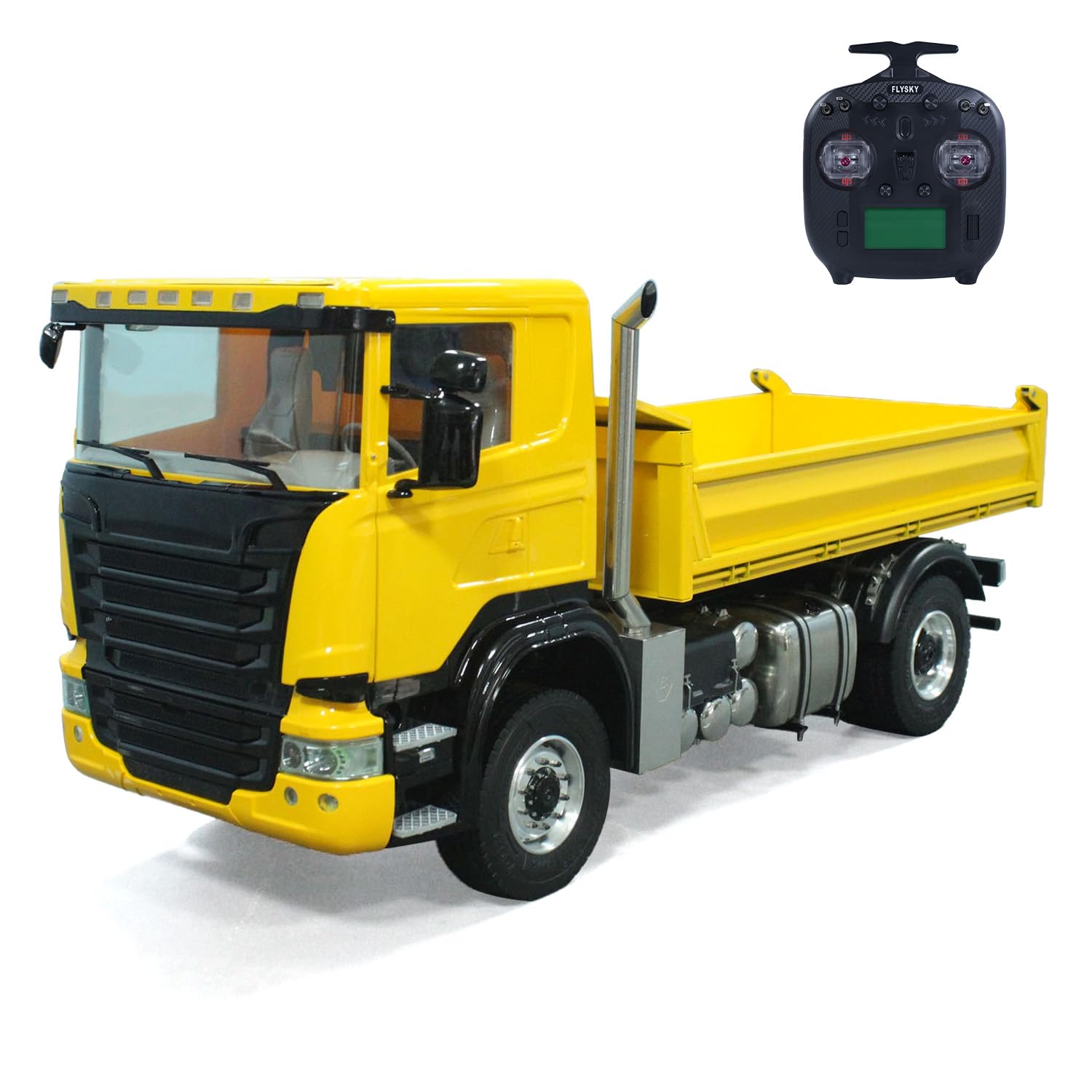 1 14 4x4 RC Hydraulic Dumper Car Remote Control Dump Truck Metal Tipper Model 3-Speed Transmission Differential Lock