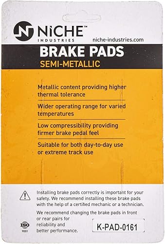 Miniatura 4 de NICHE Juego Pastillas de Freno para Honda CBR600RR CBR1000RR CBR600R 06455-MEL-D23 06455-MFJ-D02 Delanteras Traseras Semimetálicas