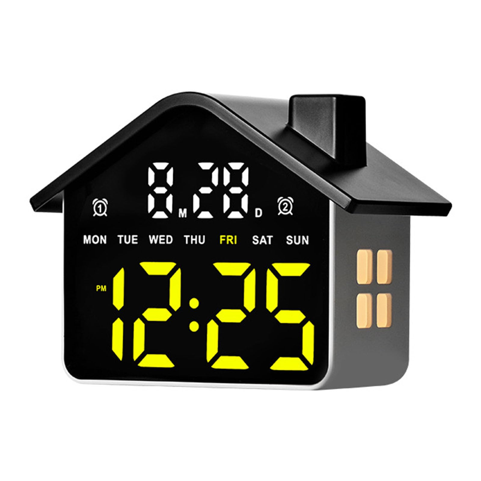 ZEPFJHE LED Digital Alarm Clock with 4 Brightness Dimmer Sound Electric Desk Clock for Bedroom Living Room Offices Bedside Clocks for Bedroom