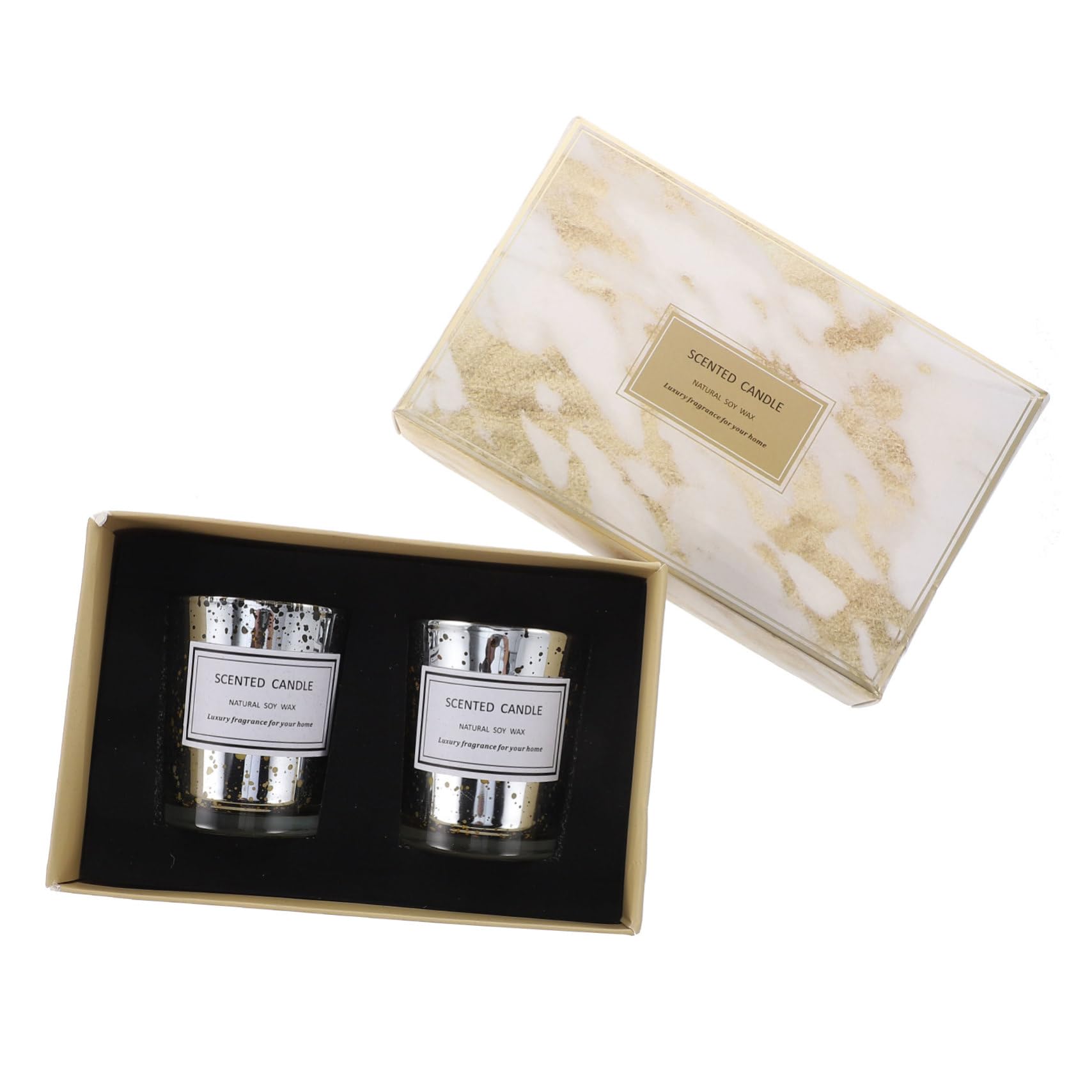 OUNONA Fragrance Candles Box 2 Pack Candles Relaxing Scene Layout for Home Decor