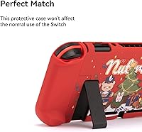 Vista 5 de GeekShare Funda protectora delgada compatible con Nintendo Switch y Joy-Con - Absorción de golpes y antiarañazos - Muñeca de Navidad