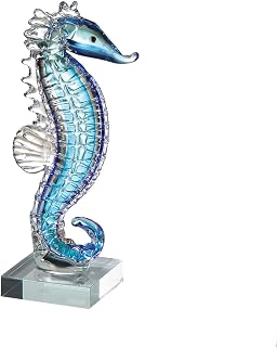 Casablanca Glas Skulptur Figur Seepferdchen Höhe 24 cm