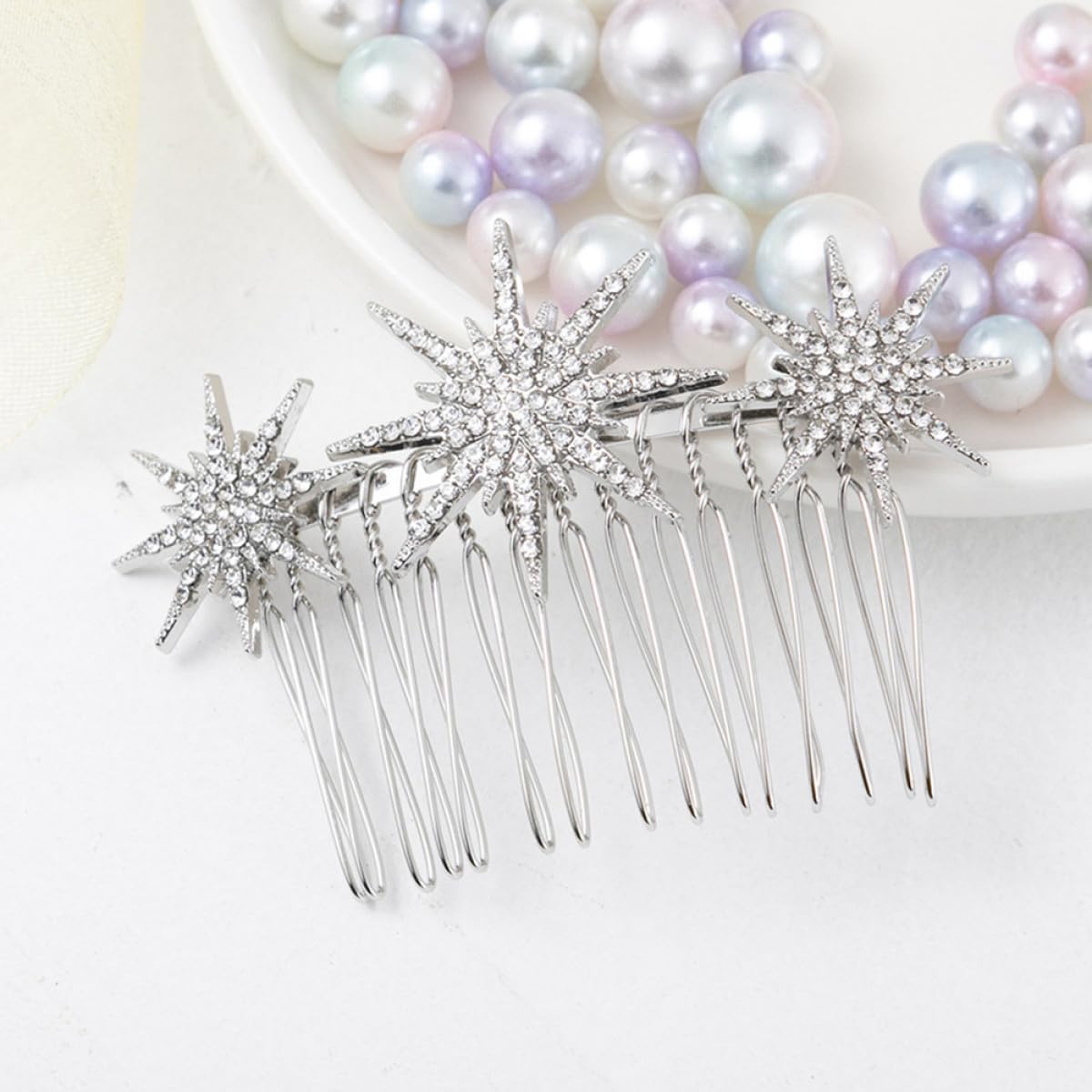 8 Pz Pettine Per a Fiocco Di Neve Pettine Per Da Sposa Pettini Per Per Accessori Donna Pettini Laterali Per Copricapo Da Sposa Metallo Mancare Lega