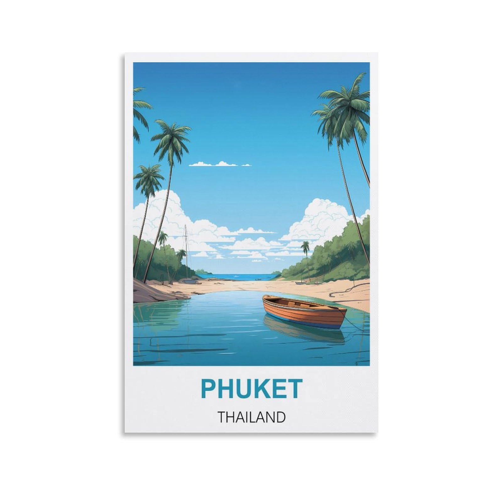 Vintage Metal Tin Signs Phuket Thailand Metal Wall Art Bar Sign for Kitchen Pubs Coffee Metal Wall Decoration 30x30cm