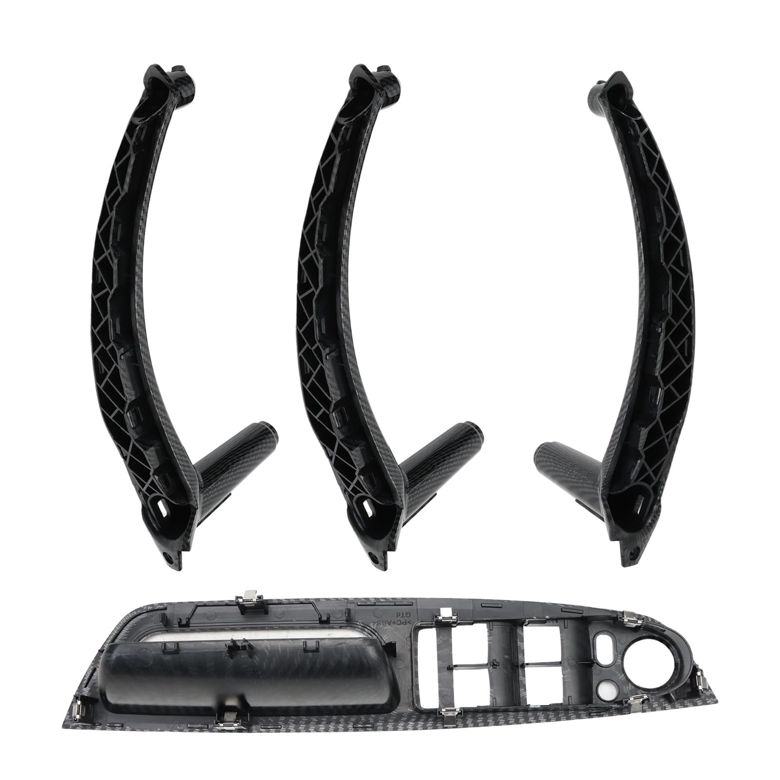 Auto Sinistra Destra in Fibra di Carbonio Interno Maniglia Copertura Trim per X5 E70 X6 E71 E72 Interno Anteriore Posteriore Sinistro Destro Maniglia Porta Interno Pannello Copertura