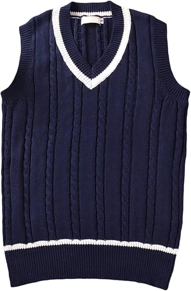 Cable Knit V Neck Sweater Vest 
