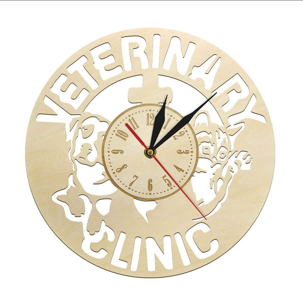 Buy Wall Clocks veterinary Clinic Accessory Wood Wall Clock Veterinary Nurse Watch Vet Student