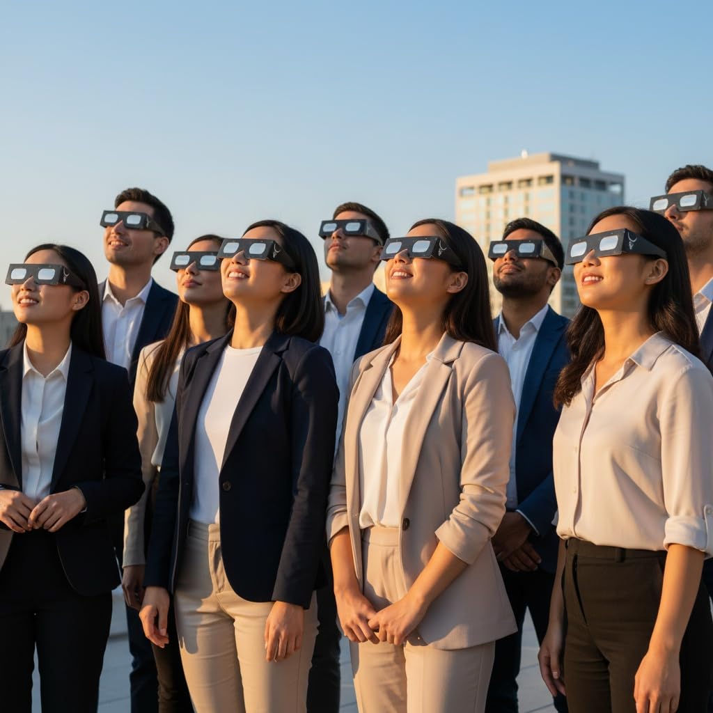 Absolute Eclipse Huśtawka Okulary do zaćmienia Słońca Luzem Hurtownia - ISO 12312-2 Testowane i Certyfikat CE - AAS Zalecany producent UE - 2026 Eclipse Europe