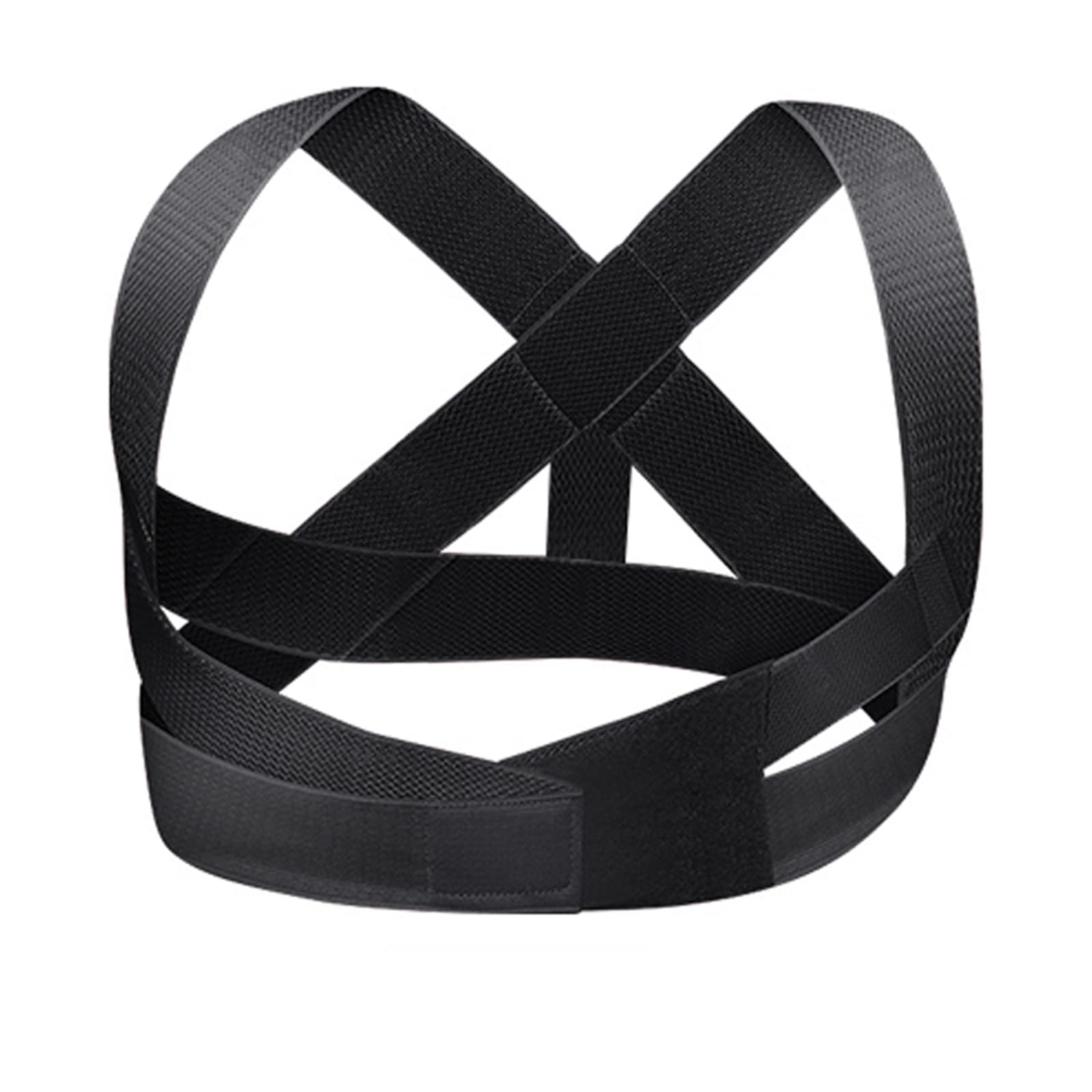 Corrector de Postura Alisador de Espalda Práctico Cinturón Corrector de Jorobado Cómodo y Transpirable Ajustable para Hombres y Mujeres Adultos, L (Negro Grande)