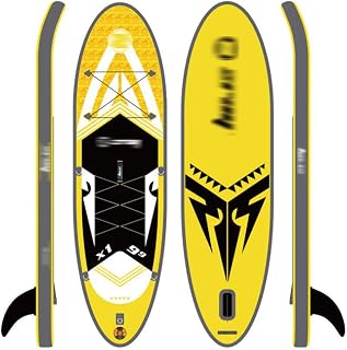 BYCDD Inflatable Stand Up Paddle Board, Surfboard SUP Board Non-Slip Deck Wide Stance Surf Control Removable Fin Hand Pump Set