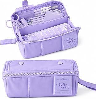 Invite Multi-Functional Soft Pencil Case for Girls – Large Capacity Zipper Pouch with Multiple Compartments – Aesthetic St... Price In India