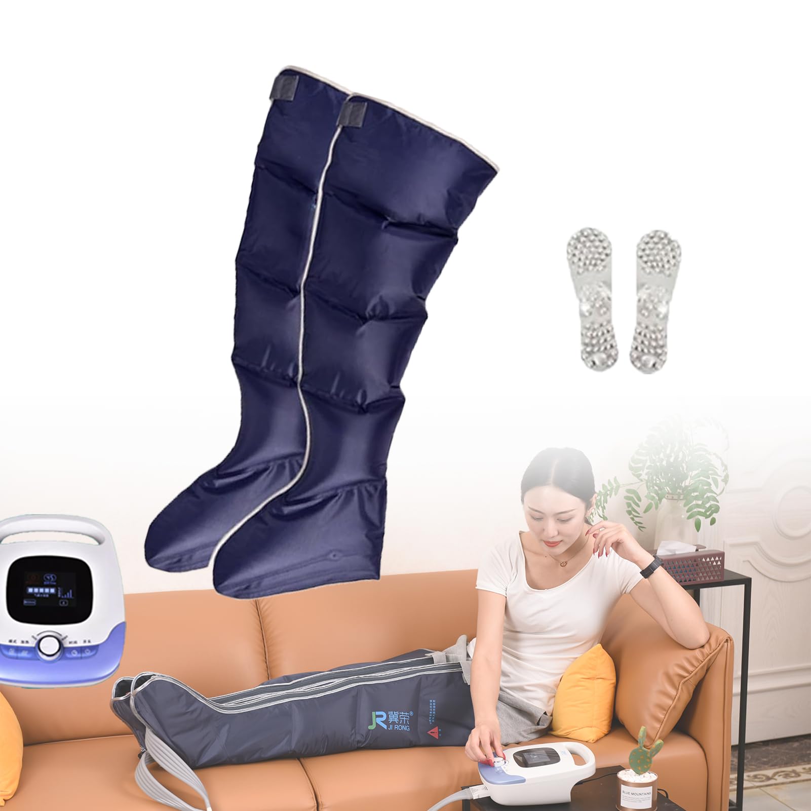 Masajeador de Piernas Presoterapia, Botas De Presoterapia Profesional, Masajeador De Piernas, con CalefaccióN para Piernas Y Abdomen, Masaje LinfáTico, Tratamiento De Lipedema
